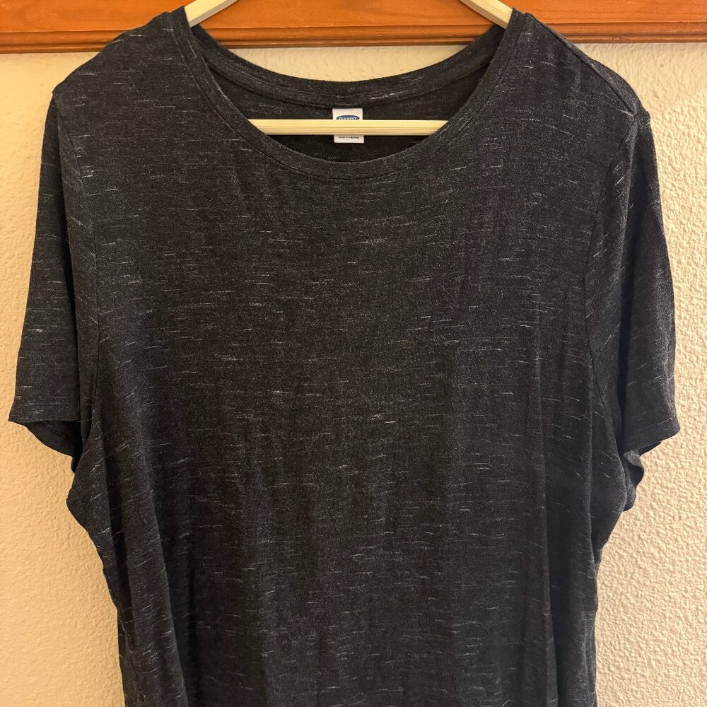 Old Navy Black Luxe Tee – Women’s XL, Relaxed Fit